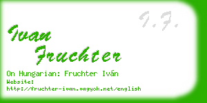 ivan fruchter business card